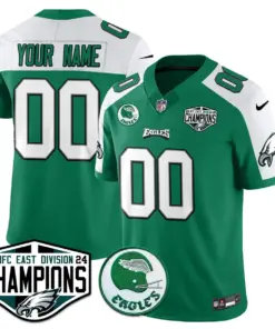 Philadelphia Eagles Nike 2024 NFC East Division Champions Custom Stitched Jersey - Dark Green - Image 5