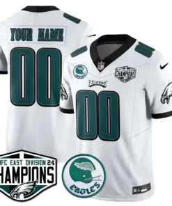 Philadelphia Eagles Nike 2024 NFC East Division Champions Custom Stitched Jersey - Dark Green - Image 6