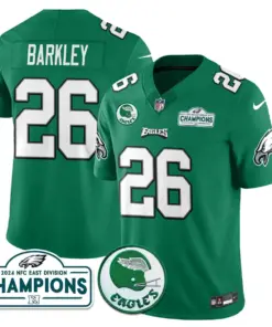 Saquon Barkley Philadelphia Eagles Nike 2024 NFC East Division Champions Stitched Jersey - Black - Image 3