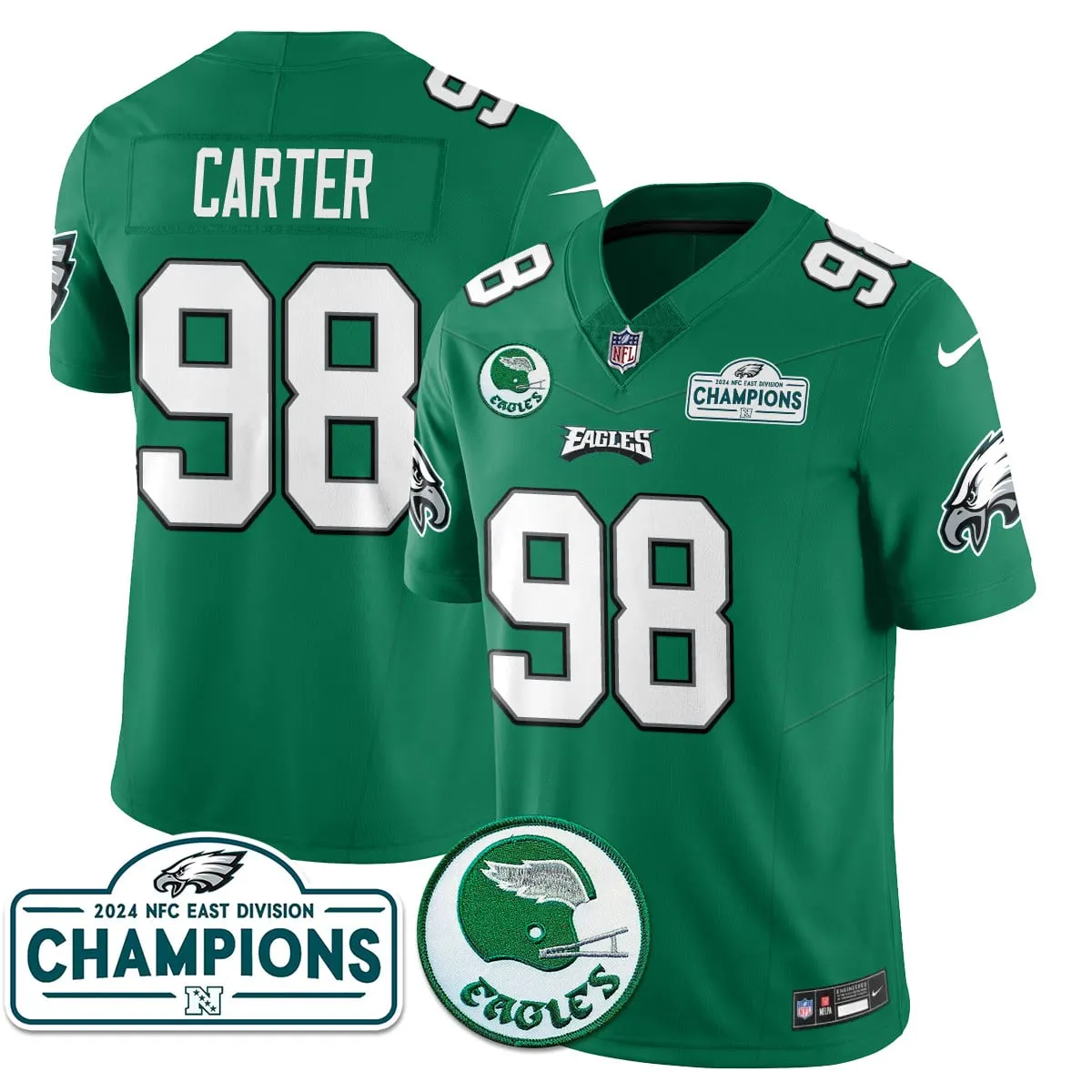 Saquon Barkley Philadelphia Eagles Nike 2024 NFC East Division Champions Stitched Jersey - Black - Image 5