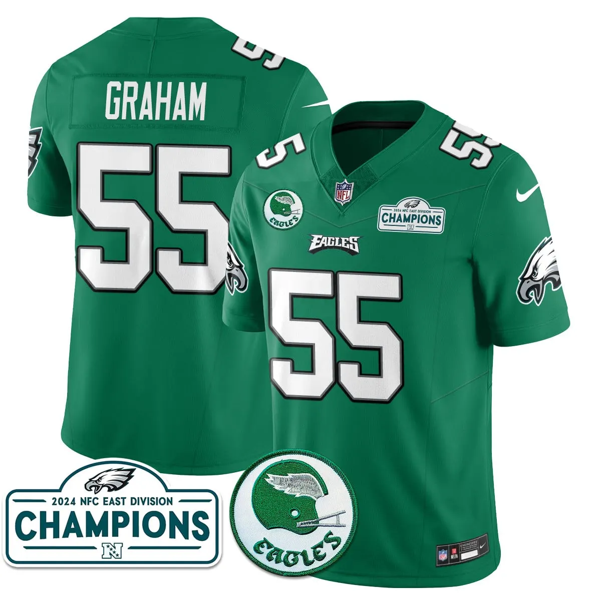 Saquon Barkley Philadelphia Eagles Nike 2024 NFC East Division Champions Stitched Jersey - Black - Image 6