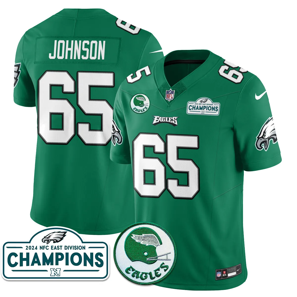 Saquon Barkley Philadelphia Eagles Nike 2024 NFC East Division Champions Stitched Jersey - Black - Image 8