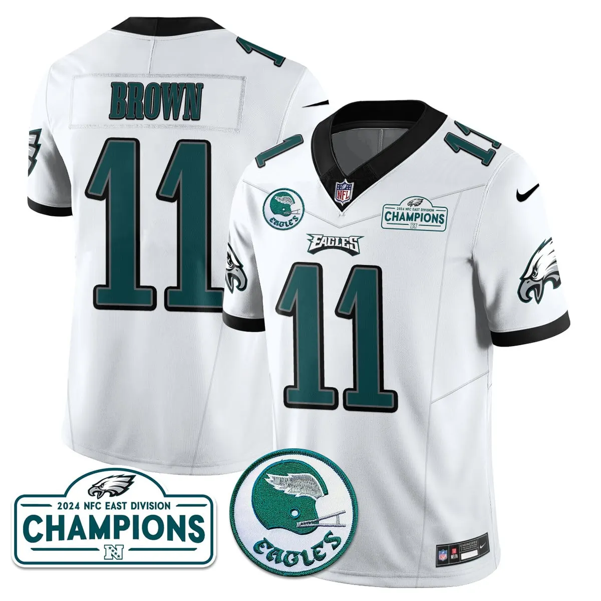 Saquon Barkley Philadelphia Eagles Nike 2024 NFC East Division Champions Stitched Jersey - Black - Image 12
