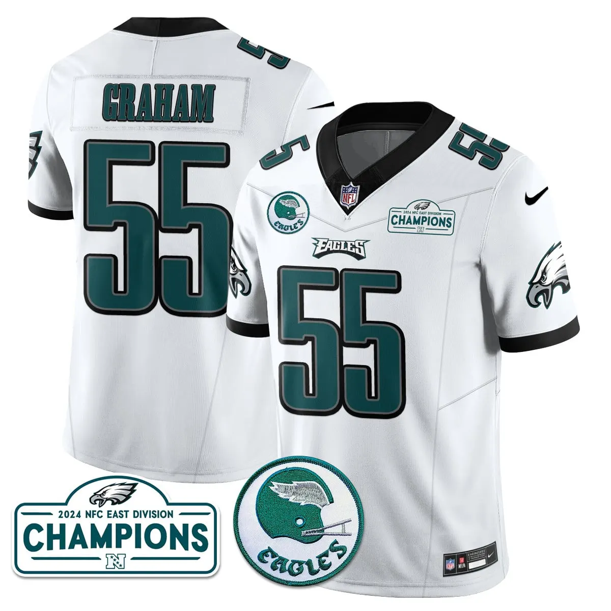 Saquon Barkley Philadelphia Eagles Nike 2024 NFC East Division Champions Stitched Jersey - Black - Image 14