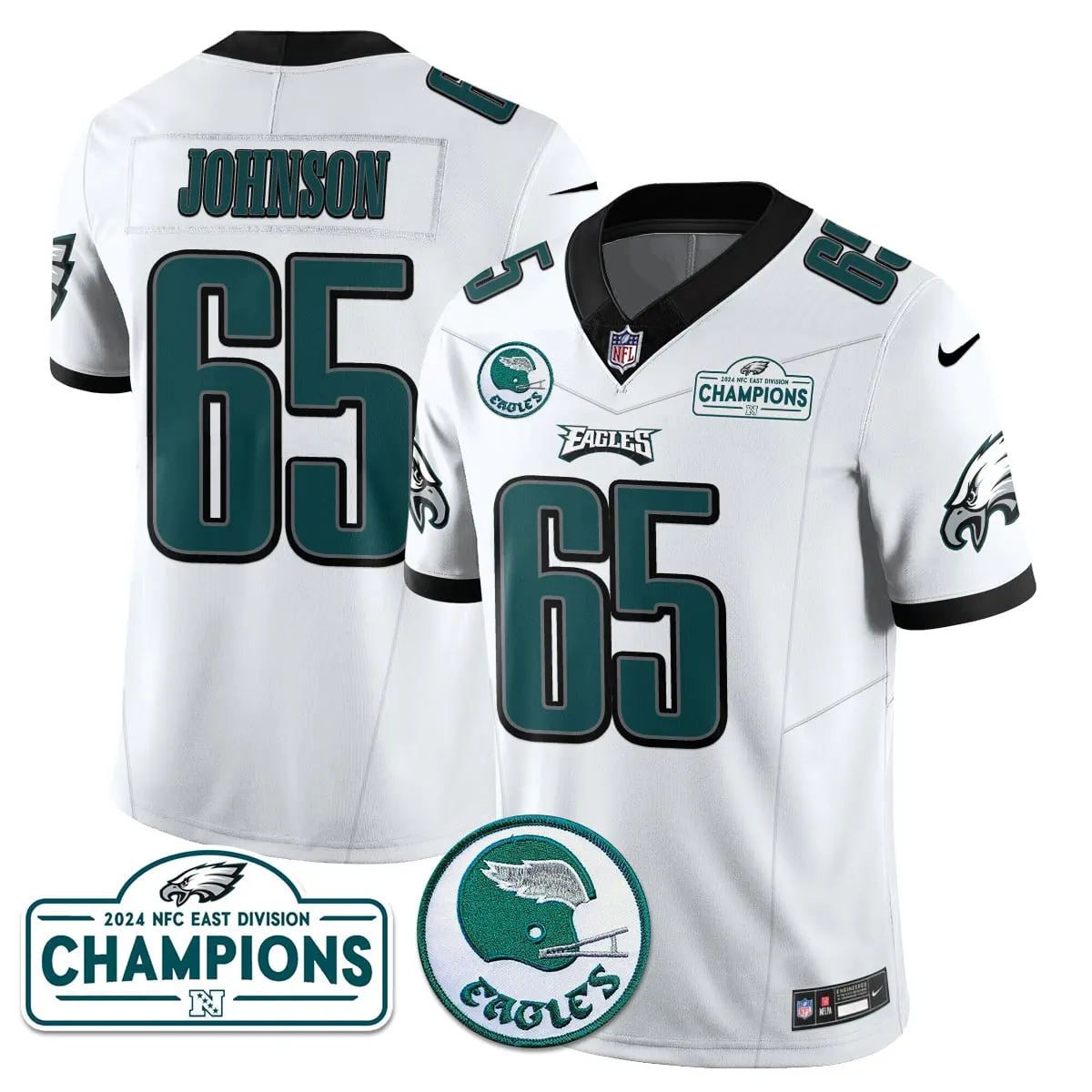 Saquon Barkley Philadelphia Eagles Nike 2024 NFC East Division Champions Stitched Jersey - Black - Image 16