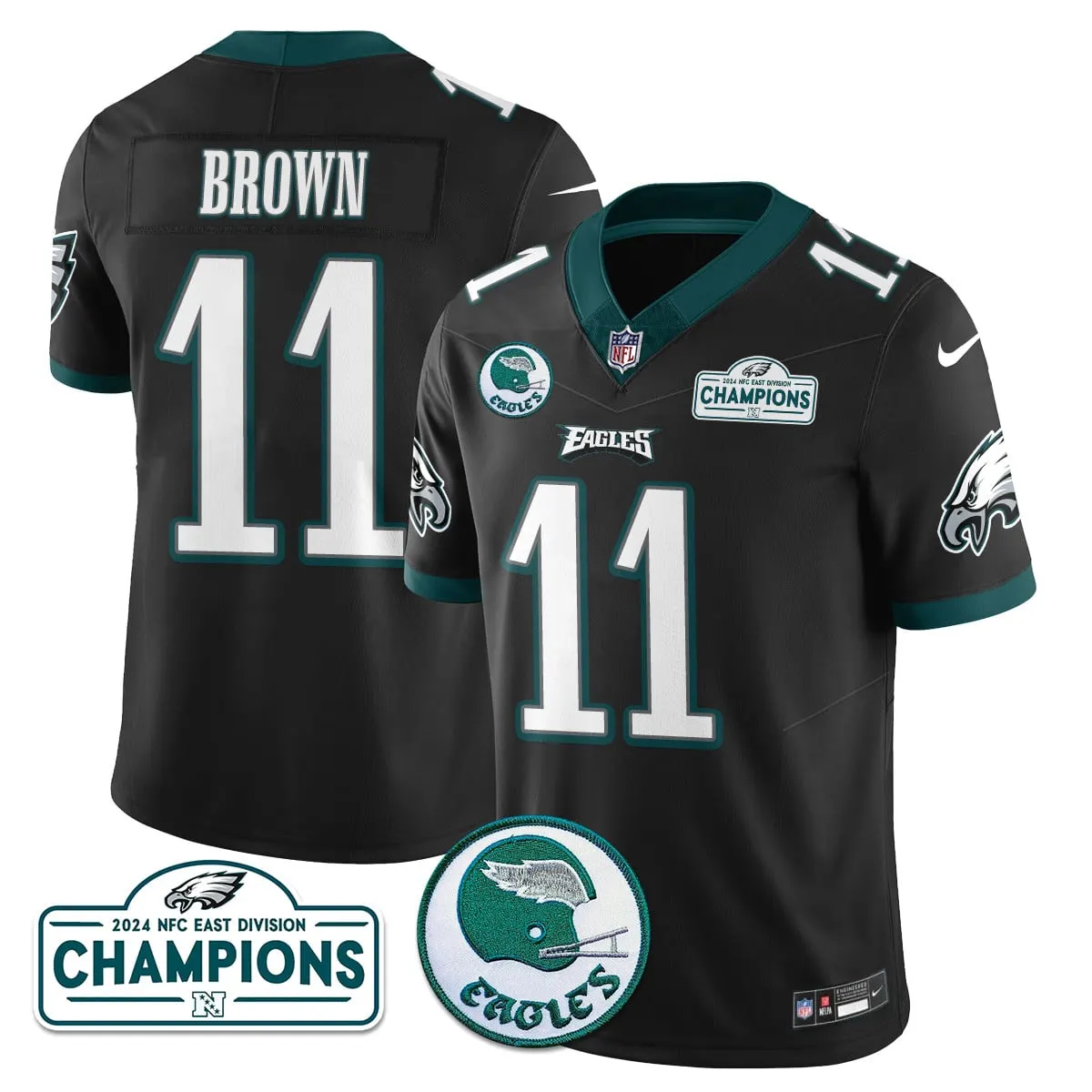 Saquon Barkley Philadelphia Eagles Nike 2024 NFC East Division Champions Stitched Jersey - Black - Image 19