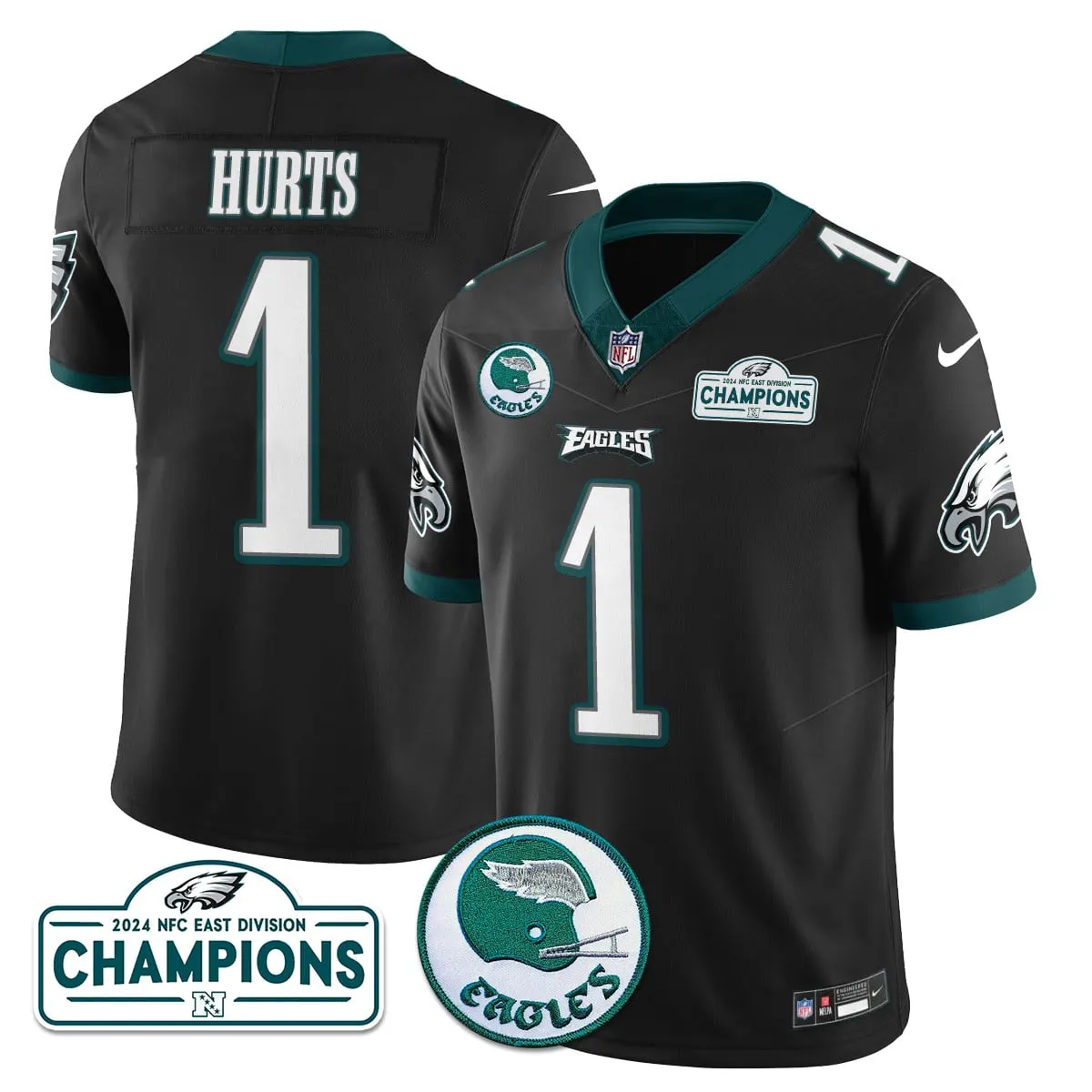 Saquon Barkley Philadelphia Eagles Nike 2024 NFC East Division Champions Stitched Jersey - Black - Image 22