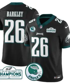 Saquon Barkley Philadelphia Eagles Nike 2024 NFC East Division Champions Stitched Jersey - Black