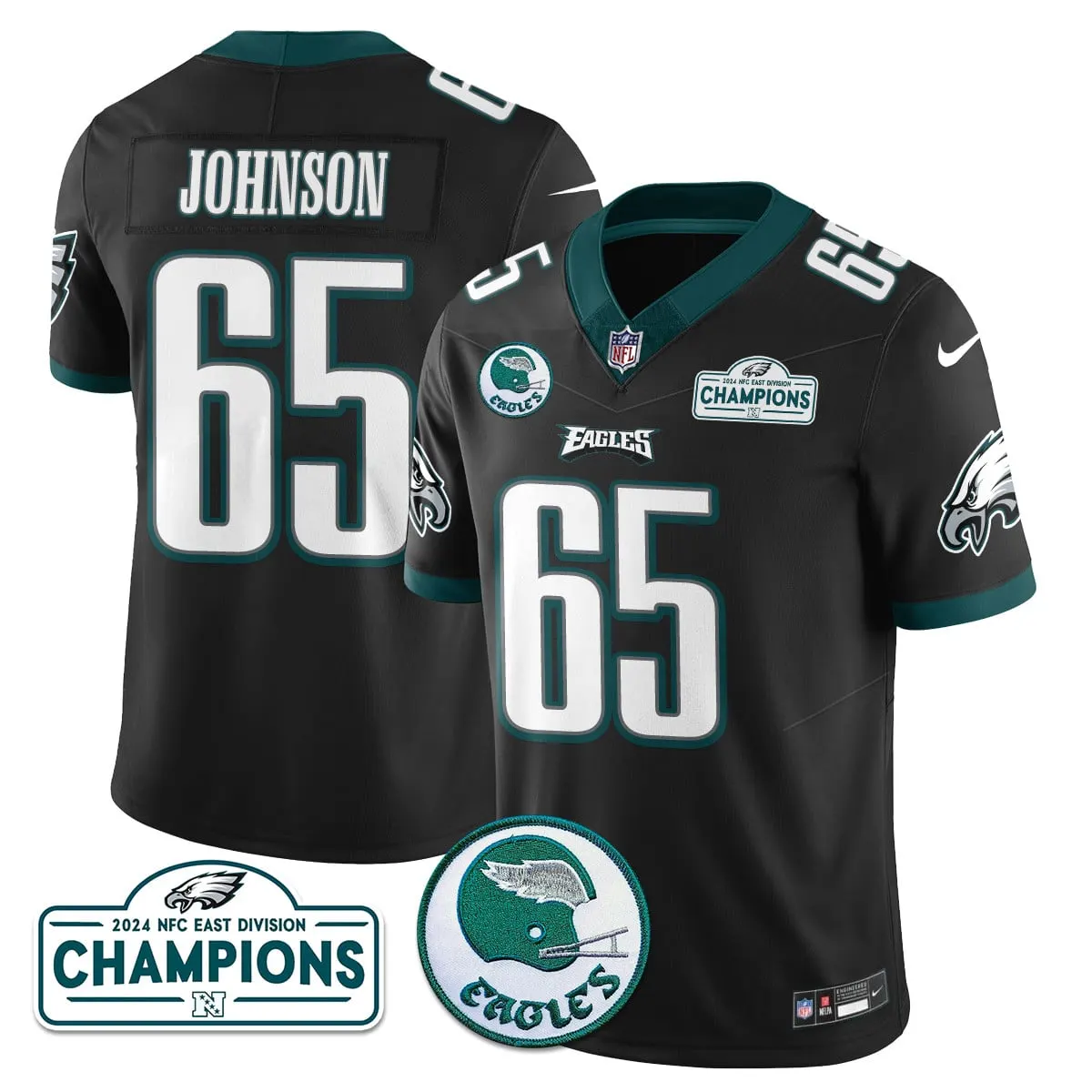 Saquon Barkley Philadelphia Eagles Nike 2024 NFC East Division Champions Stitched Jersey - Black - Image 23
