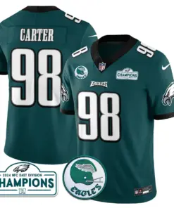 Saquon Barkley Philadelphia Eagles Nike 2024 NFC East Division Champions Stitched Jersey - Black - Image 28