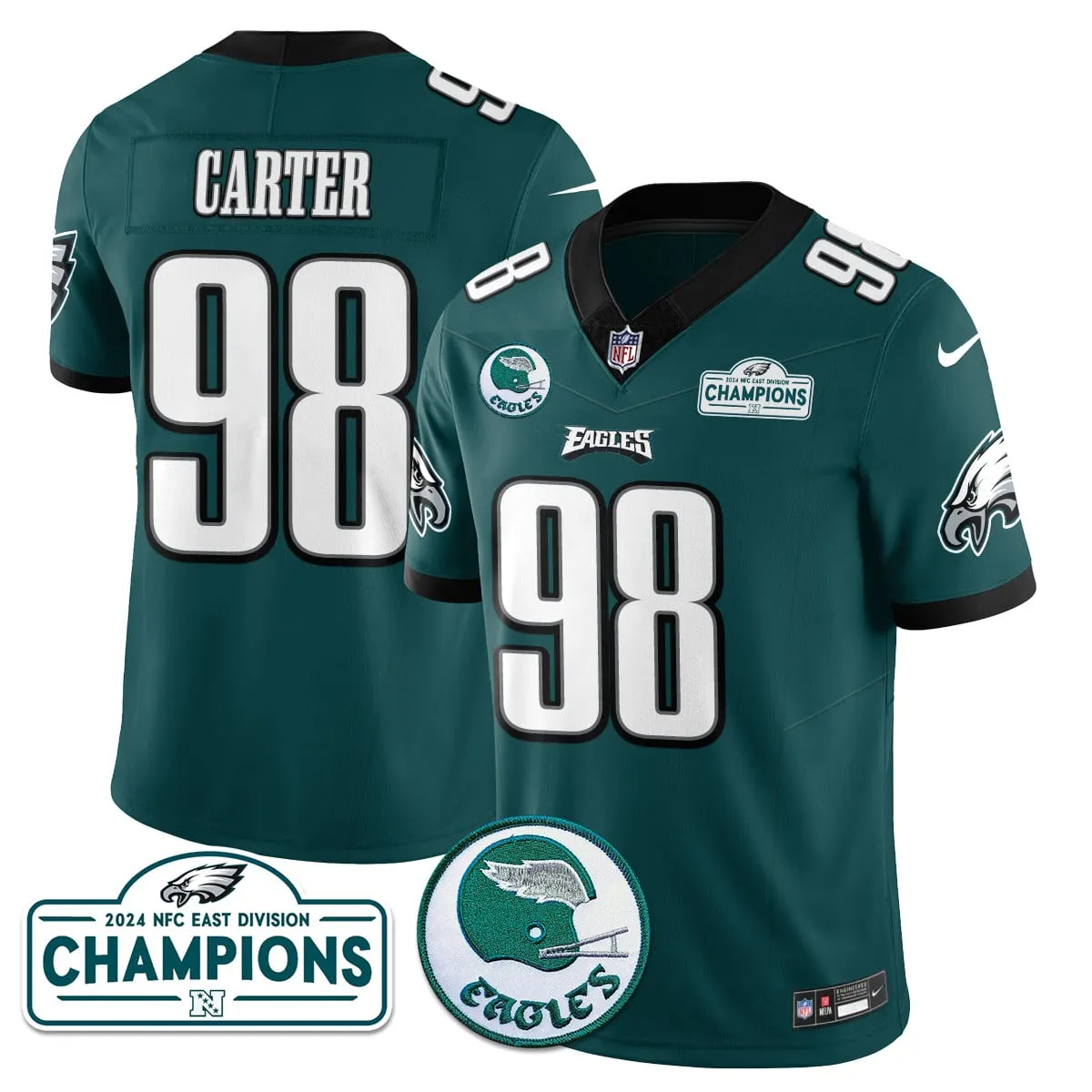 Saquon Barkley Philadelphia Eagles Nike 2024 NFC East Division Champions Stitched Jersey - Black - Image 28