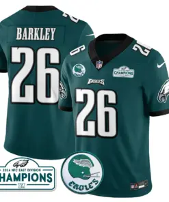Saquon Barkley Philadelphia Eagles Nike 2024 NFC East Division Champions Stitched Jersey - Black - Image 30