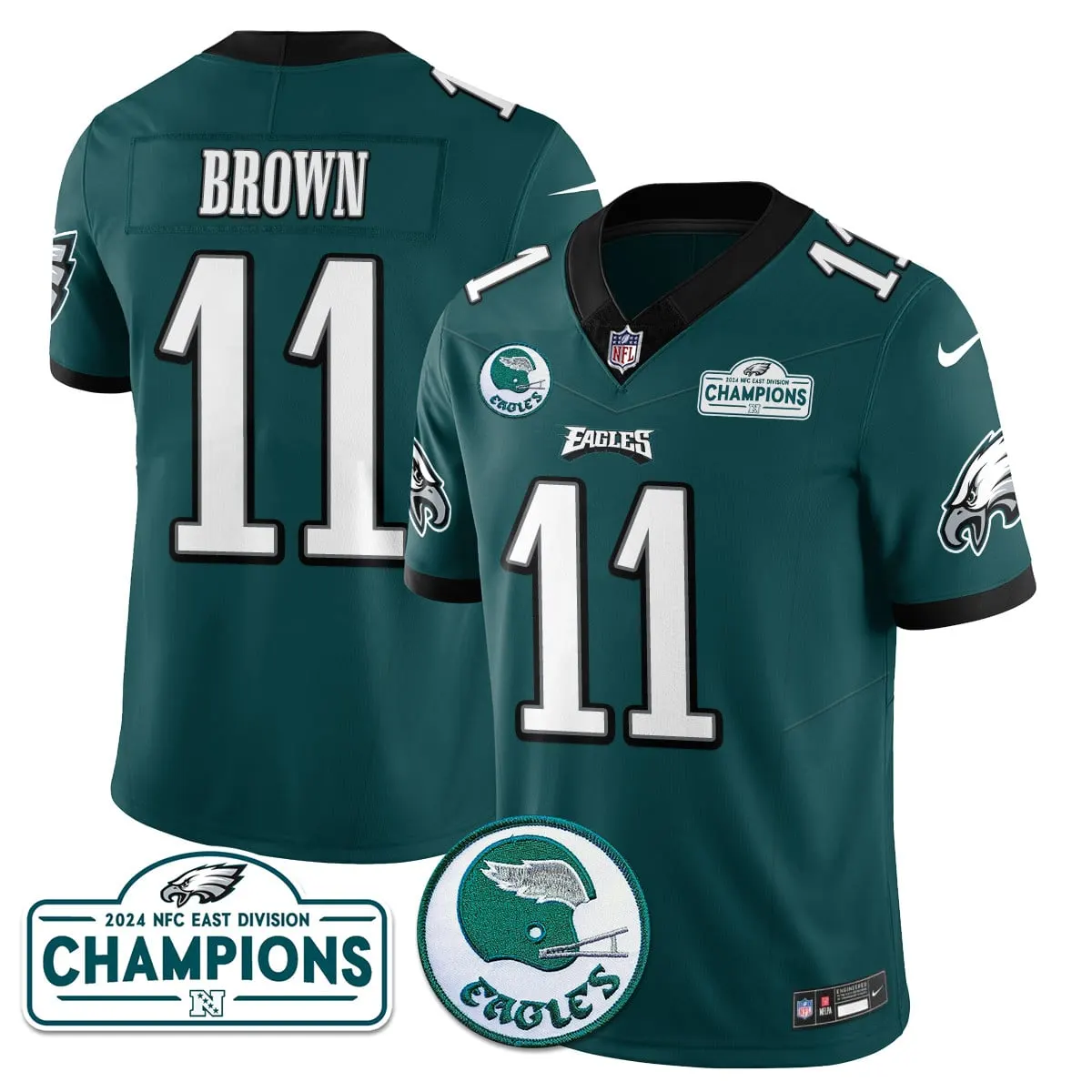 Saquon Barkley Philadelphia Eagles Nike 2024 NFC East Division Champions Stitched Jersey - Black - Image 26
