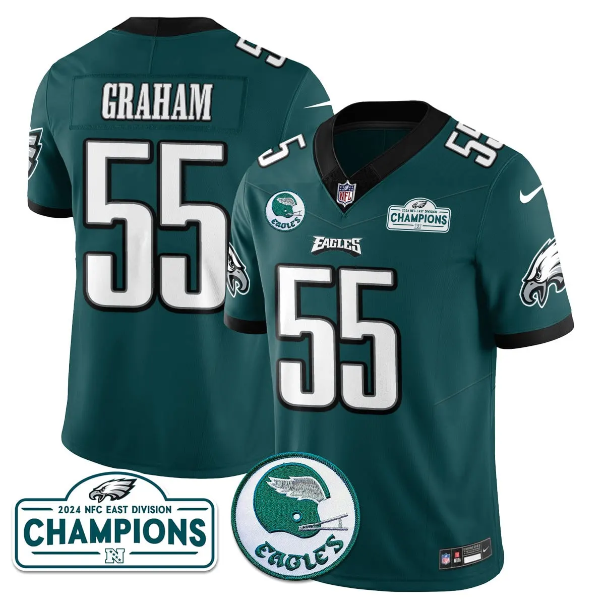 Saquon Barkley Philadelphia Eagles Nike 2024 NFC East Division Champions Stitched Jersey - Black - Image 29