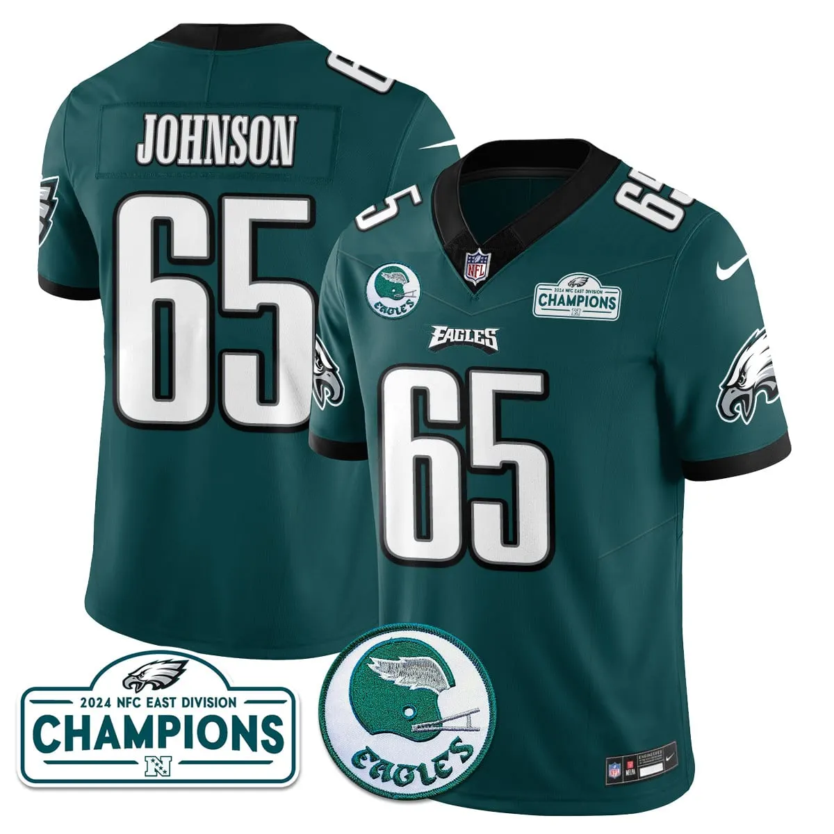 Saquon Barkley Philadelphia Eagles Nike 2024 NFC East Division Champions Stitched Jersey - Black - Image 31