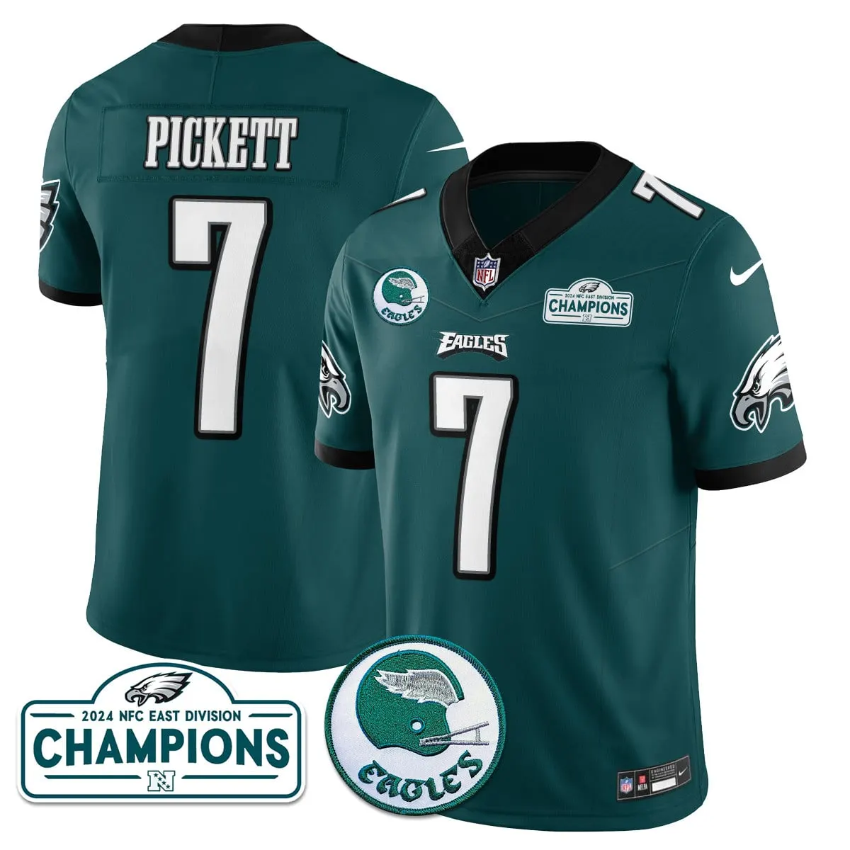 Saquon Barkley Philadelphia Eagles Nike 2024 NFC East Division Champions Stitched Jersey - Black - Image 32