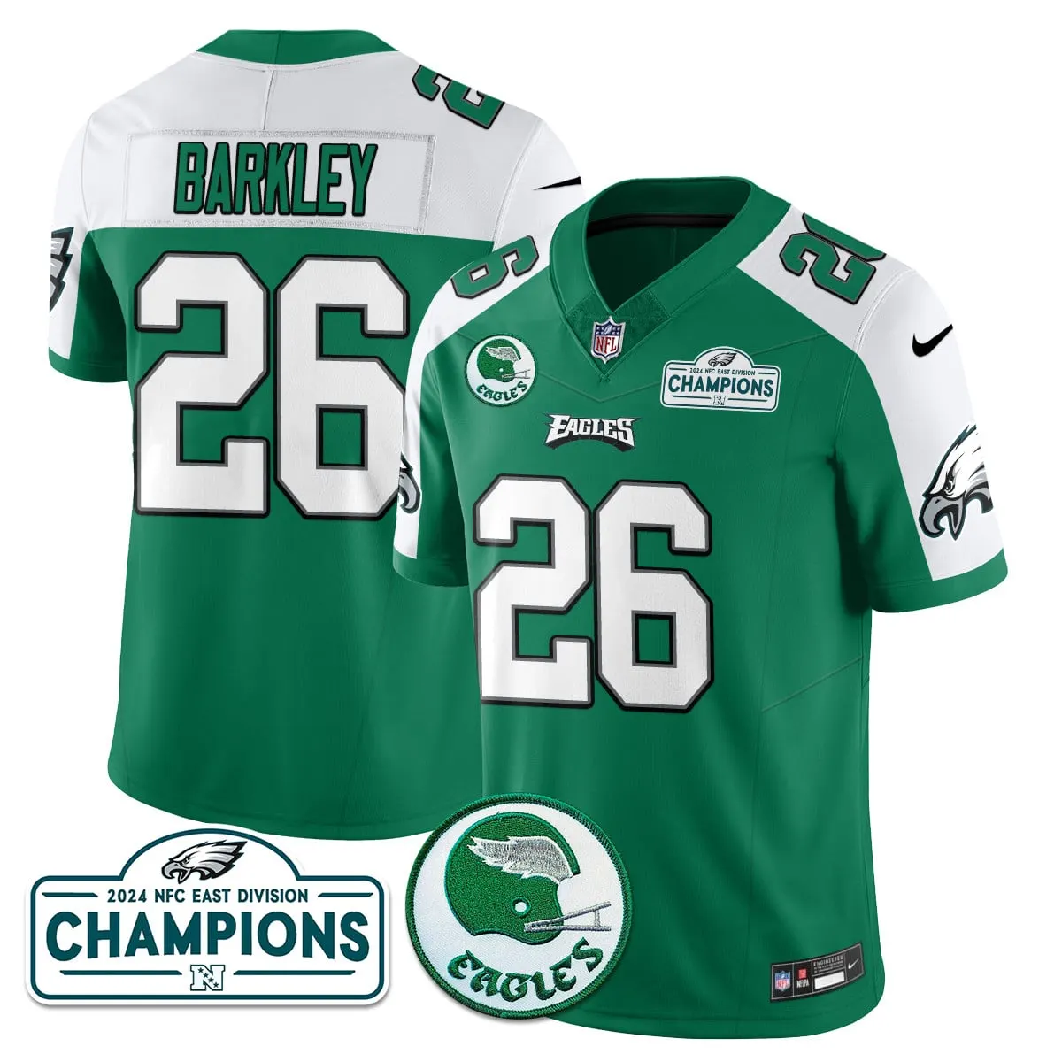 Saquon Barkley Philadelphia Eagles Nike 2024 NFC East Division Champions Stitched Jersey - Black - Image 38