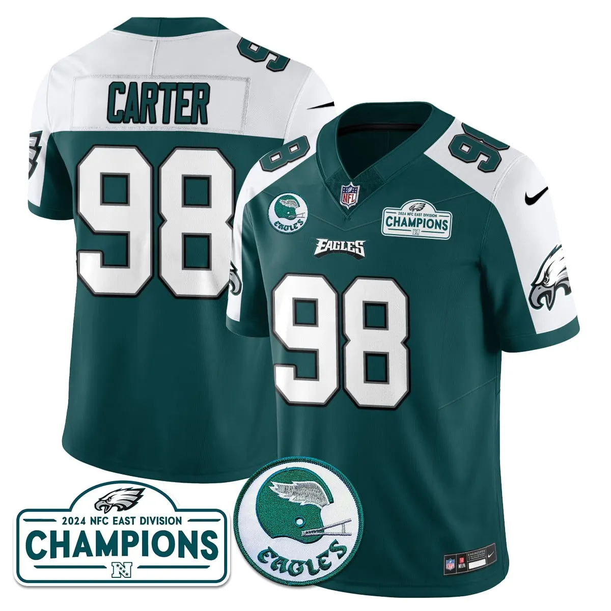 Saquon Barkley Philadelphia Eagles Nike 2024 NFC East Division Champions Stitched Jersey - Black - Image 42