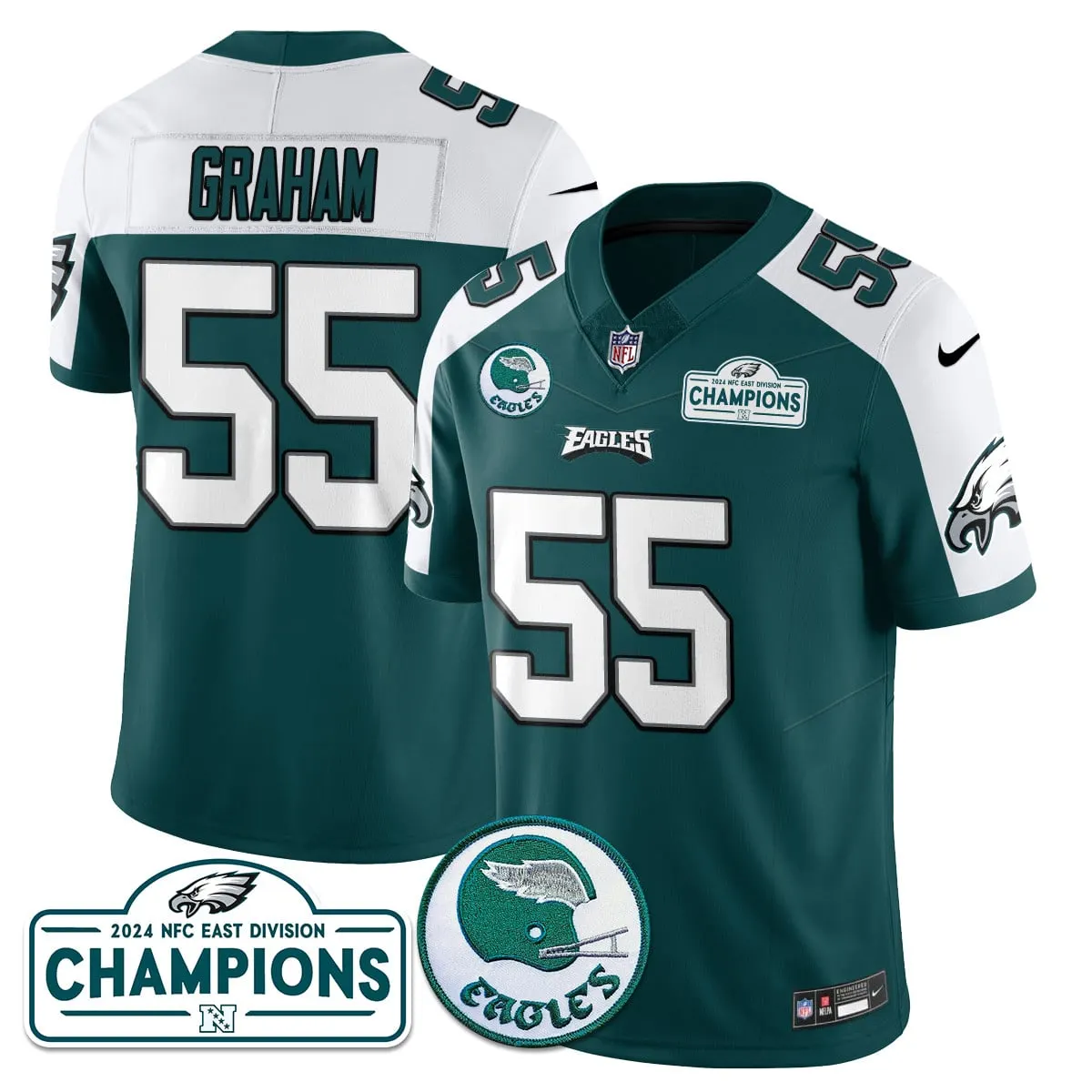 Saquon Barkley Philadelphia Eagles Nike 2024 NFC East Division Champions Stitched Jersey - Black - Image 44