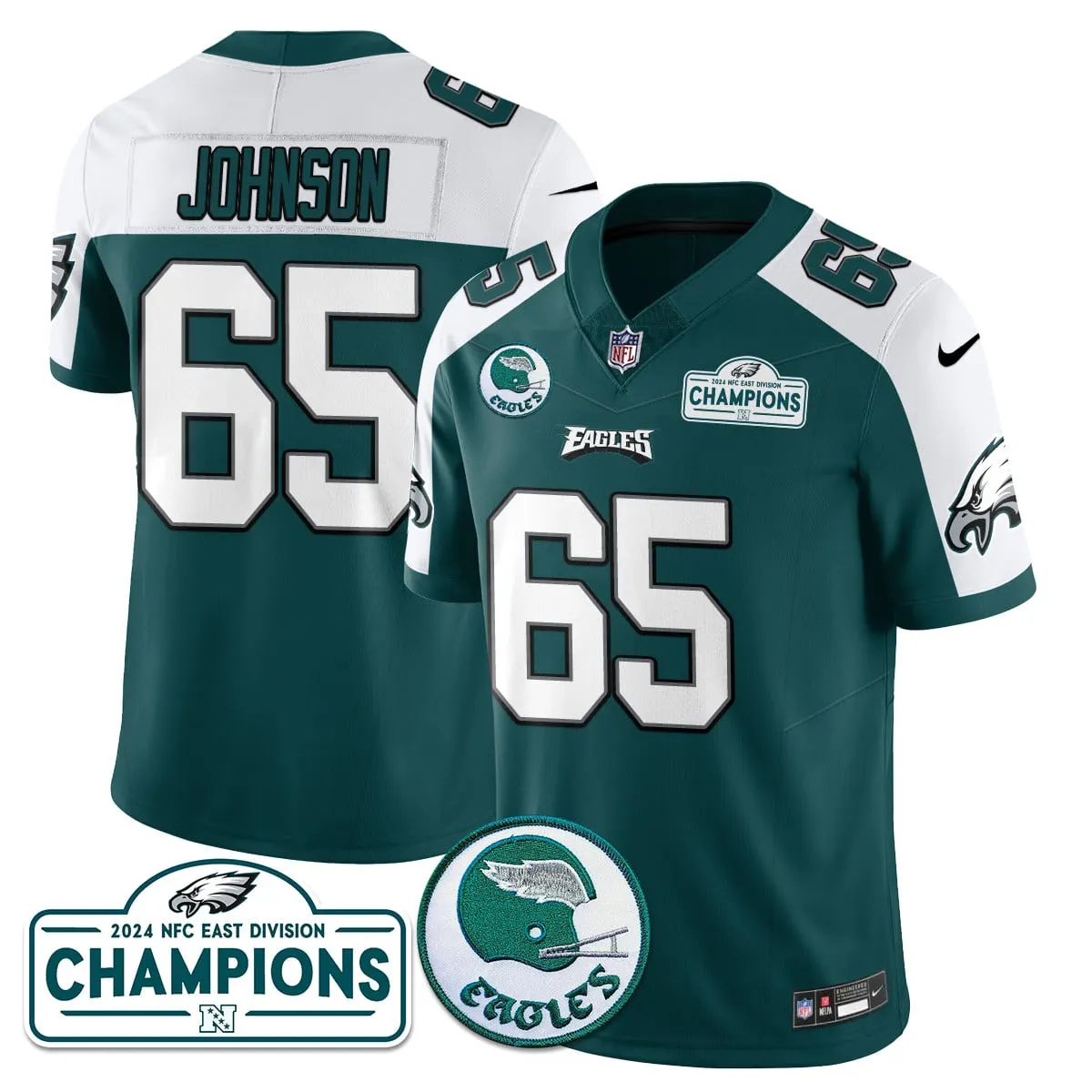 Saquon Barkley Philadelphia Eagles Nike 2024 NFC East Division Champions Stitched Jersey - Black - Image 46