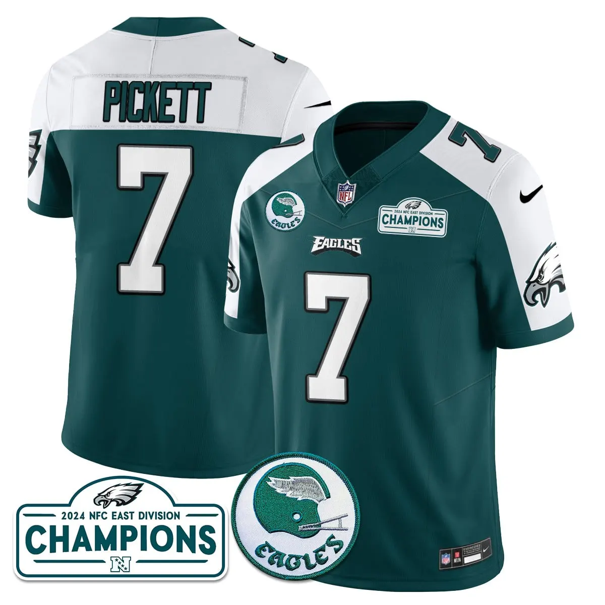 Saquon Barkley Philadelphia Eagles Nike 2024 NFC East Division Champions Stitched Jersey - Black - Image 48