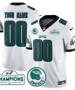 Philadelphia Eagles Nike 2024 NFC East Division Champions Custom Stitched Jersey - Midnight Green - Image 6