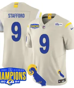 Puka Nacua Los Angeles Rams Nike 2024 NFC West Division Champions Stitched Jersey - Black - Image 20