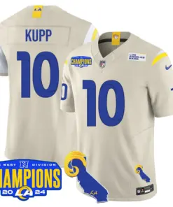 Puka Nacua Los Angeles Rams Nike 2024 NFC West Division Champions Stitched Jersey - Black - Image 16