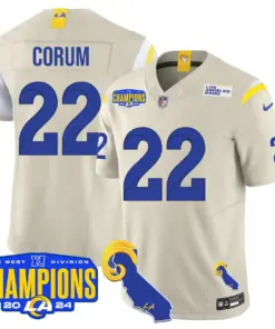 Puka Nacua Los Angeles Rams Nike 2024 NFC West Division Champions Stitched Jersey - Black - Image 15
