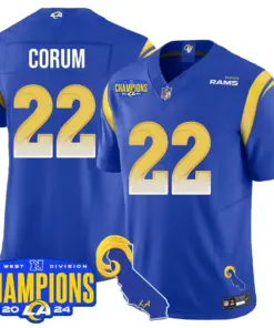Puka Nacua Los Angeles Rams Nike 2024 NFC West Division Champions Stitched Jersey - Black - Image 30