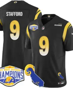 Puka Nacua Los Angeles Rams Nike 2024 NFC West Division Champions Stitched Jersey - White - Image 7