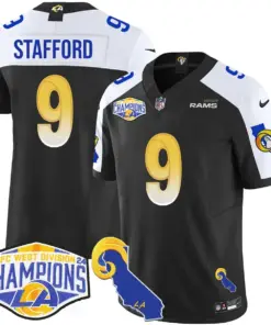 Puka Nacua Los Angeles Rams Nike 2024 NFC West Division Champions Stitched Jersey - White - Image 5