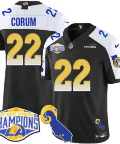 Alternative view of Puka Nacua Los Angeles Rams Nike 2024 NFC West Division Champions Stitched Jersey - White