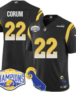 Puka Nacua Los Angeles Rams Nike 2024 NFC West Division Champions Stitched Jersey - White - Image 10