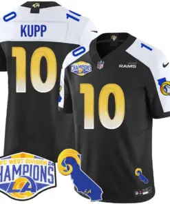 Puka Nacua Los Angeles Rams Nike 2024 NFC West Division Champions Stitched Jersey - White - Image 12