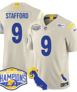Puka Nacua Los Angeles Rams Nike 2024 NFC West Division Champions Stitched Jersey - White - Image 22