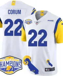 Puka Nacua Los Angeles Rams Nike 2024 NFC West Division Champions Stitched Jersey - White - Image 24