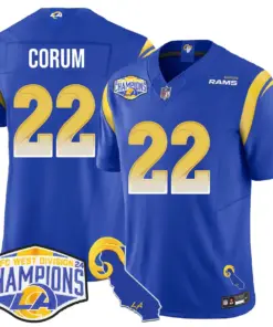 Puka Nacua Los Angeles Rams Nike 2024 NFC West Division Champions Stitched Jersey - White - Image 30