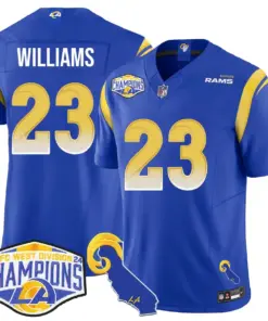 Puka Nacua Los Angeles Rams Nike 2024 NFC West Division Champions Stitched Jersey - White - Image 36
