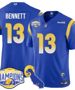 Puka Nacua Los Angeles Rams Nike 2024 NFC West Division Champions Stitched Jersey - White - Image 32