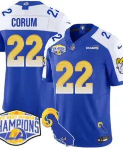 Puka Nacua Los Angeles Rams Nike 2024 NFC West Division Champions Stitched Jersey - White - Image 38