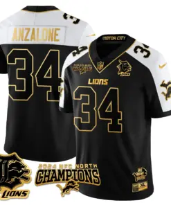 Alternative view of Jared Goff Detroit Lions Nike 2024 NFC North Champions Stitched Jersey - Anthracite