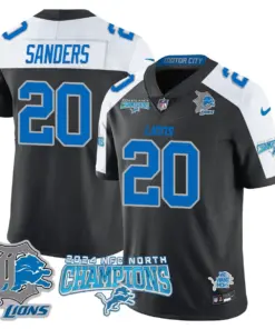Jared Goff Detroit Lions Nike 2024 NFC North Champions Stitched Jersey - Anthracite - Image 11