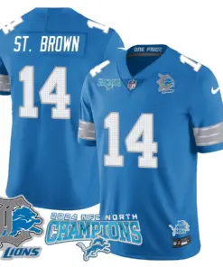 Jared Goff Detroit Lions Nike 2024 NFC North Champions Stitched Jersey - Anthracite - Image 32