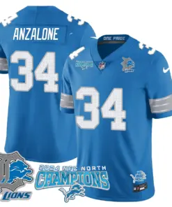 Jared Goff Detroit Lions Nike 2024 NFC North Champions Stitched Jersey - Anthracite - Image 25