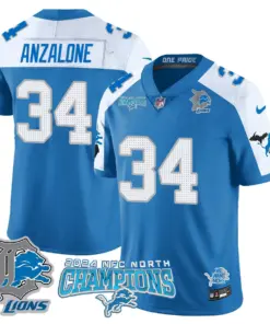 Jared Goff Detroit Lions Nike 2024 NFC North Champions Stitched Jersey - Anthracite - Image 41