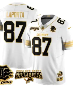Jared Goff Detroit Lions Nike 2024 NFC North Champions Stitched Jersey - Anthracite - Image 64
