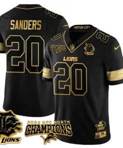 Jared Goff Detroit Lions Nike 2024 NFC North Champions Stitched Jersey - Anthracite - Image 67