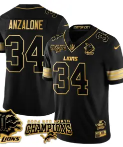Jared Goff Detroit Lions Nike 2024 NFC North Champions Stitched Jersey - Anthracite - Image 69