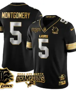 Jared Goff Detroit Lions Nike 2024 NFC North Champions Stitched Jersey - Anthracite - Image 78